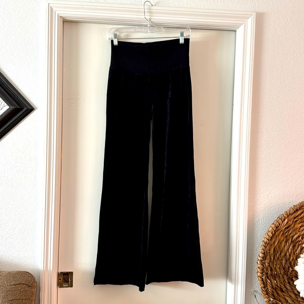 Plush lush velvety black pants